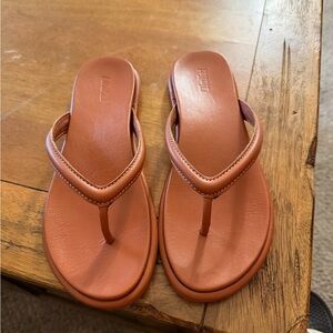 OluKai Brown Leather Sandals